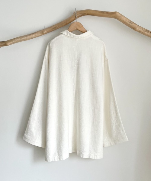 CANAL JEAN（キャナルジーン）の「RED CHOP WORKS(レッドチョップワークス) コットンリネンメキシカンプルオーバー（Tシャツ/カットソー・レディース・ホワイト・38）」の11枚目の写真