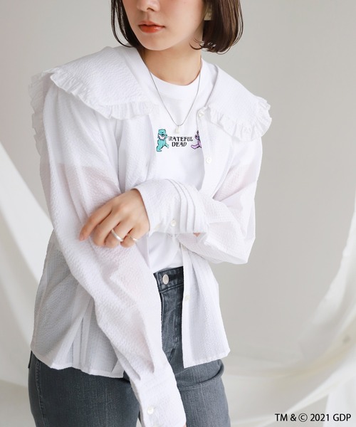 SLOBE citron.（スローブシトロン）の「SLOBE citron.Grateful Dead Tシャツ【洗濯機洗い可能】◆（Tシャツ/カットソー・レディース・ホワイト・FREE）」の22枚目の写真