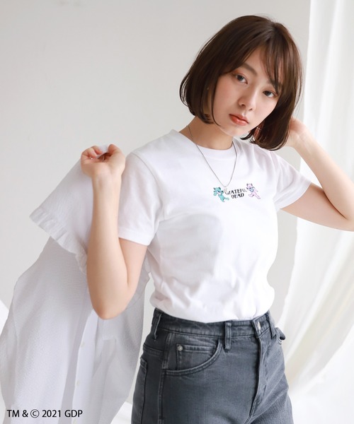 SLOBE citron.（スローブシトロン）の「SLOBE citron.Grateful Dead Tシャツ【洗濯機洗い可能】◆（Tシャツ/カットソー・レディース・ホワイト・FREE）」の2枚目の写真