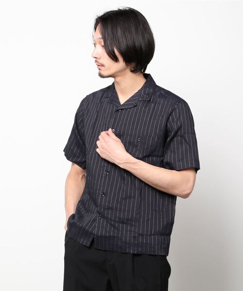 Milok(ミロック)の「RESORT SHIRT(シャツ/ブラウス・メンズ・ホワイト/ストライプ・46/44/48)」の2枚目の写真