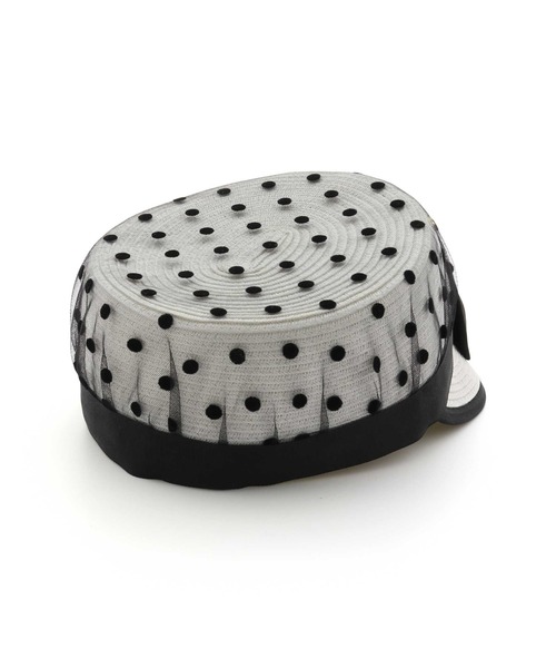 JENNI love（ジェニィラブ）の「ドットチュールキャスケット（キャスケット・キッズ・ブラック/ベージュ/オフホワイト・54cm/56cm）」の9枚目の写真