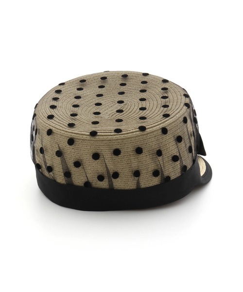 JENNI love（ジェニィラブ）の「ドットチュールキャスケット（キャスケット・キッズ・ブラック/ベージュ/オフホワイト・54cm/56cm）」の11枚目の写真