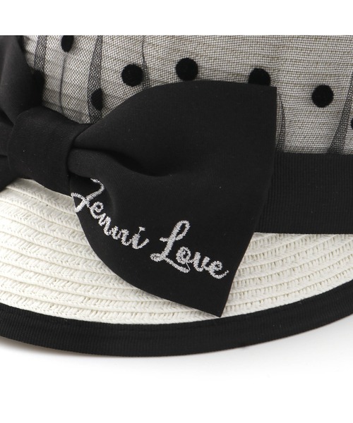 JENNI love（ジェニィラブ）の「ドットチュールキャスケット（キャスケット・キッズ・ブラック/ベージュ/オフホワイト・54cm/56cm）」の15枚目の写真