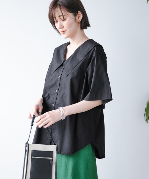 A part by（アパートバイ）の「CoフカVBIGカラーブラウス 946965（シャツ/ブラウス・レディース・ブラック/ベージュ/オフホワイト・FREE）」の3枚目の写真