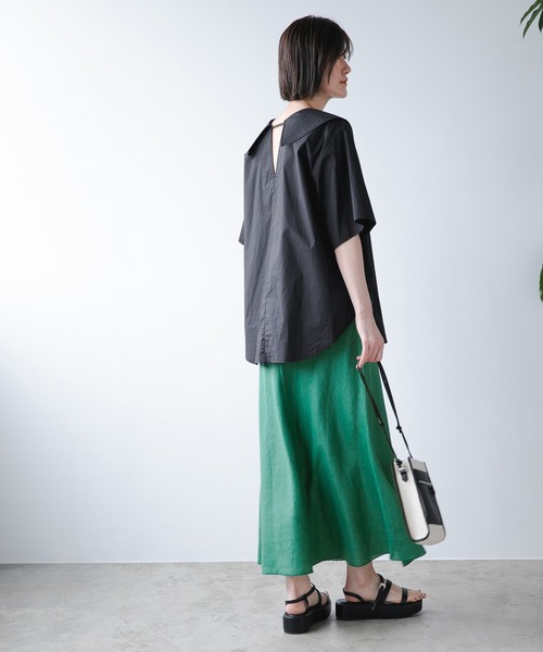 A part by（アパートバイ）の「CoフカVBIGカラーブラウス 946965（シャツ/ブラウス・レディース・ブラック/ベージュ/オフホワイト・FREE）」の8枚目の写真