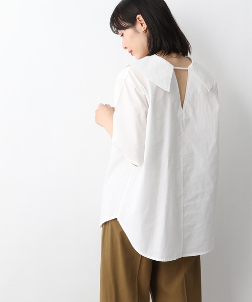 A part by（アパートバイ）の「CoフカVBIGカラーブラウス 946965（シャツ/ブラウス・レディース・ブラック/ベージュ/オフホワイト・FREE）」の9枚目の写真