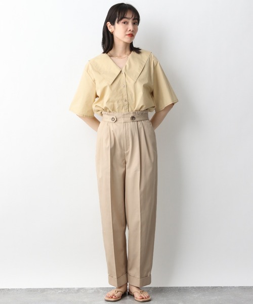 A part by（アパートバイ）の「CoフカVBIGカラーブラウス 946965（シャツ/ブラウス・レディース・ブラック/ベージュ/オフホワイト・FREE）」の17枚目の写真