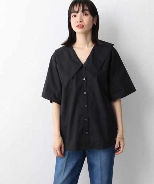 A part by（アパートバイ）の「CoフカVBIGカラーブラウス 946965（シャツ/ブラウス・レディース・ブラック/ベージュ/オフホワイト・FREE）」の6枚目の写真