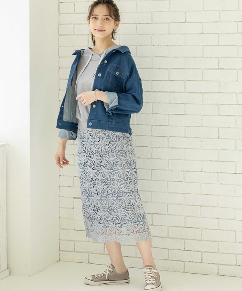 12Twelve Agenda(トゥエルブ アジェンダ)の「エンブロイダリーレースナロースカート(スカート・レディース・ベージュ/グレー/サックスブルー/ネイビー/ブラウン・M)」の17枚目の写真