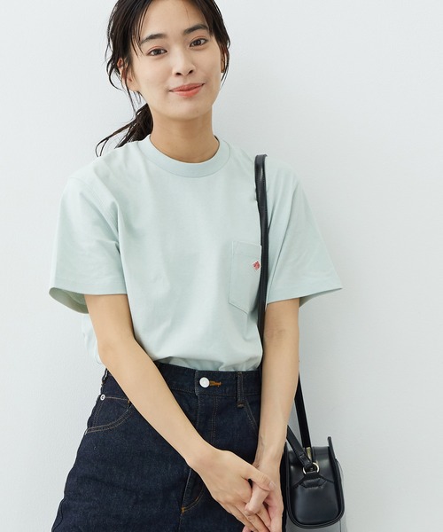 DANTON(ダントン)の「【DANTON】ポケット付きクルーネックTシャツ(Tシャツ/カットソー・レディース・ホワイト/ライトグレー/ブラック/ベージュ/ブルー系その他3・38/36)」の5枚目の写真