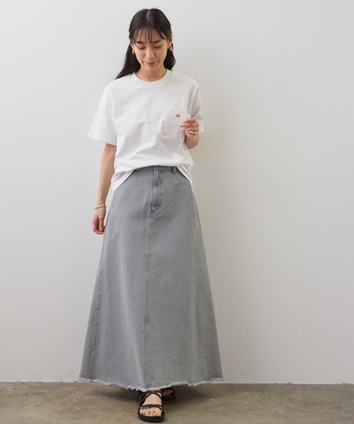 DANTON(ダントン)の「【DANTON】ポケット付きクルーネックTシャツ(Tシャツ/カットソー・レディース・ホワイト/ライトグレー/ブラック/ベージュ/ブルー系その他3・38/36)」の15枚目の写真