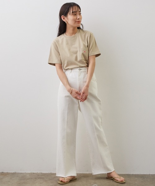 DANTON(ダントン)の「【DANTON】ポケット付きクルーネックTシャツ(Tシャツ/カットソー・レディース・ホワイト/ライトグレー/ブラック/ベージュ/ブルー系その他3・38/36)」の21枚目の写真