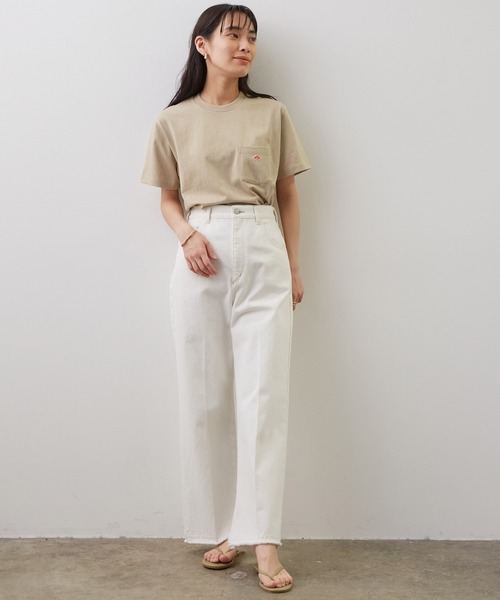 DANTON(ダントン)の「【DANTON】ポケット付きクルーネックTシャツ(Tシャツ/カットソー・レディース・ホワイト/ライトグレー/ブラック/ベージュ/ブルー系その他3・38/36)」の18枚目の写真