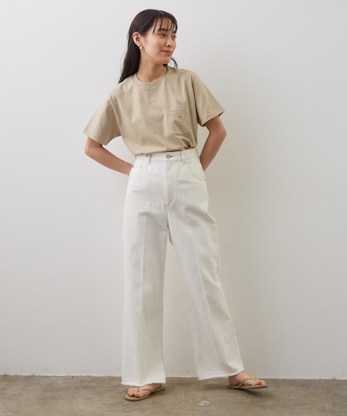 DANTON(ダントン)の「【DANTON】ポケット付きクルーネックTシャツ(Tシャツ/カットソー・レディース・ホワイト/ライトグレー/ブラック/ベージュ/ブルー系その他3・38/36)」の13枚目の写真