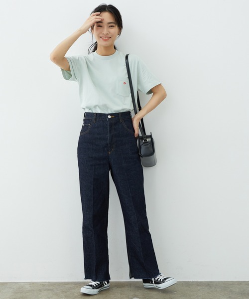 DANTON(ダントン)の「【DANTON】ポケット付きクルーネックTシャツ(Tシャツ/カットソー・レディース・ホワイト/ライトグレー/ブラック/ベージュ/ブルー系その他3・38/36)」の7枚目の写真