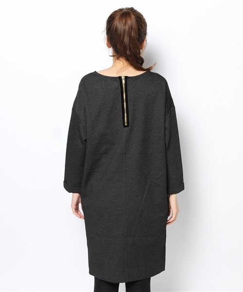 mystic（ミスティック）の「ツイストディテールワンピ（ワンピース・レディース・ネイビー/ボルドー/チャコールグレー・ﾌﾘ-）」の6枚目の写真