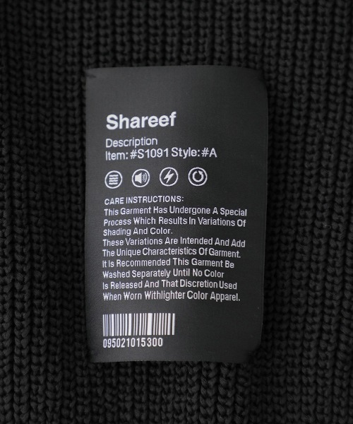 SHAREEF（シャリーフ）の「【SHAREEF】EX.OVER KNIT VEST（ベスト・メンズ・ブラック/アイボリー・FREE）」の10枚目の写真
