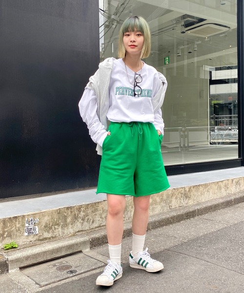 WHO'S WHO gallery(フーズフーギャラリー)の「ワンマイルショートパンツ(スウェットパンツ・レディース・ブラック/レッド/ブルー/グリーン/オートミール/レモンイエロー/黄緑系・FREE)」の20枚目の写真