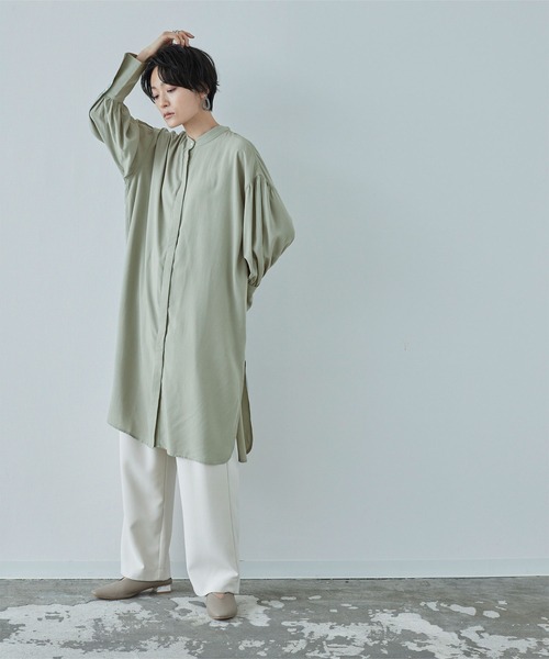 miette（ミエット）の「ﾎﾞﾘｭｰﾑｷﾞｬｻﾞｰ比翼ｼｬﾂ（シャツ/ブラウス・レディース・オフホワイト/ブルーグレー/イエロー系その他・FREE）」の8枚目の写真