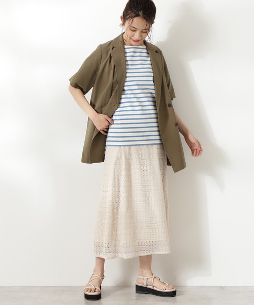 N.（N. Natural Beauty Basic）（エヌエヌナチュラルビューティーベーシック）の「◆度詰めボーダーＴシャツ（Tシャツ/カットソー・レディース・パープル系その他/ブルー系その他/ブラック系その他・MEDIUM）」の12枚目の写真