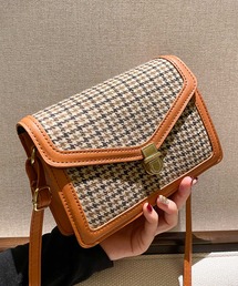 チェックパイピングミニショルダー