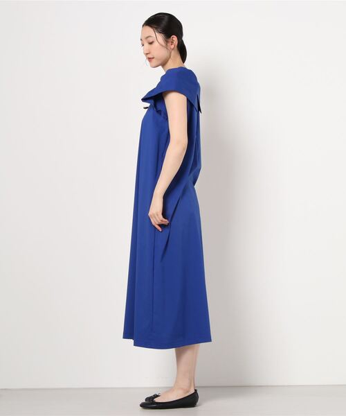 Kaon（カオン）の「KAON FOR ESTNATION / フリルカラーロングワンピース（ワンピース・レディース・ネイビー/パープル/ブラック・FREE）」の4枚目の写真