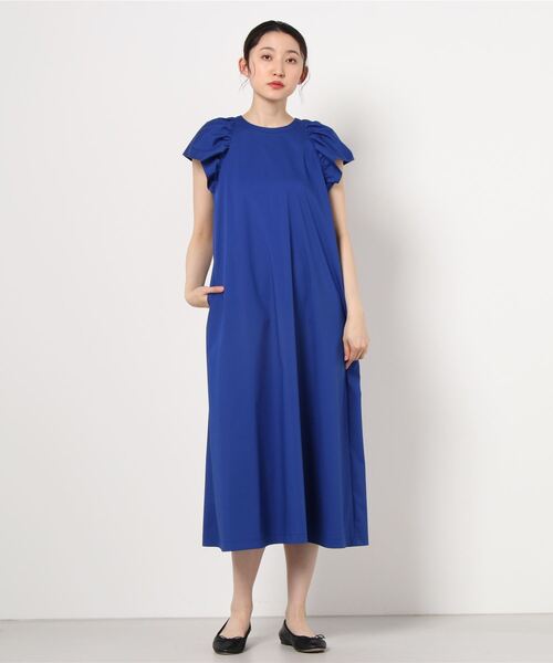 KAON FOR ESTNATION ラッフルロング ワンピース ネイビー 36