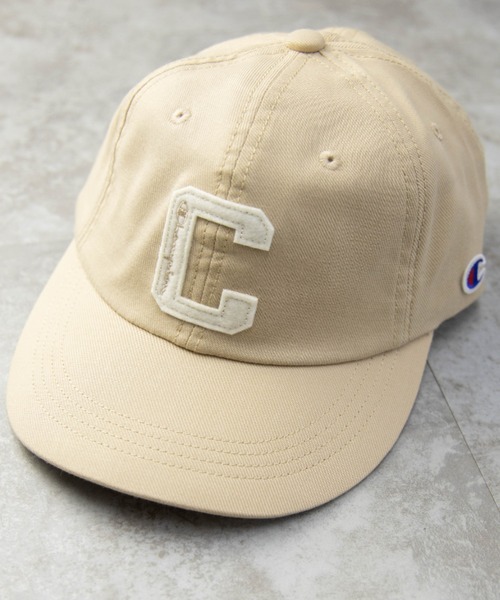 Champion(チャンピオン)の「Champion ビッグCロゴワッペン ツイル マッシュキャップ(キャップ・メンズ・グレイッシュベージュ/ミント/ピンク/ホワイト/ベージュ/ブラック/キャメル・FREE)」の3枚目の写真
