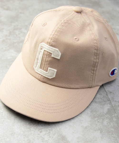 Champion(チャンピオン)の「Champion ビッグCロゴワッペン ツイル マッシュキャップ(キャップ・メンズ・グレイッシュベージュ/ミント/ピンク/ホワイト/ベージュ/ブラック/キャメル・FREE)」の7枚目の写真