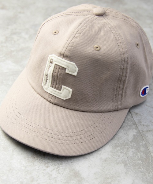 Champion(チャンピオン)の「Champion ビッグCロゴワッペン ツイル マッシュキャップ(キャップ・メンズ・グレイッシュベージュ/ミント/ピンク/ホワイト/ベージュ/ブラック/キャメル・FREE)」の4枚目の写真