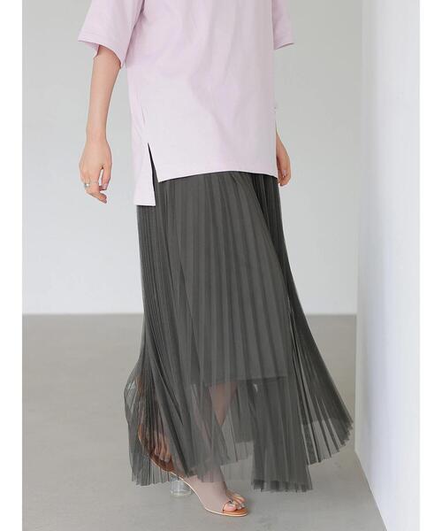 AMERICAN HOLIC（アメリカンホリック）の「プリーツチュールスカート　＊＊（スカート・レディース・ベージュ/ライトグレー/チャコールグレー・FREE）」の18枚目の写真