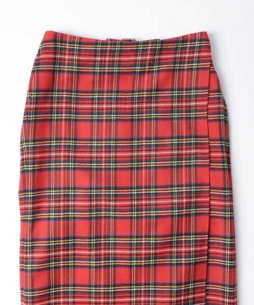HOLIDAY ウールチェックリサイズラップスカート HOLIDAY（ホリデイ）の「WOOL CHECK RESIZE WRAP SKIRT ウール