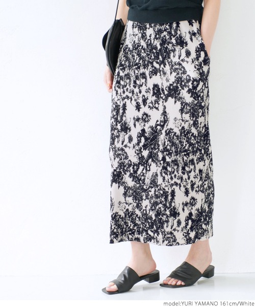 coca(coca)(コカ)の「\\新色登場//花柄プリーツスカート(スカート・レディース・ホワイト/ブラウン・ONE SIZE)」の18枚目の写真