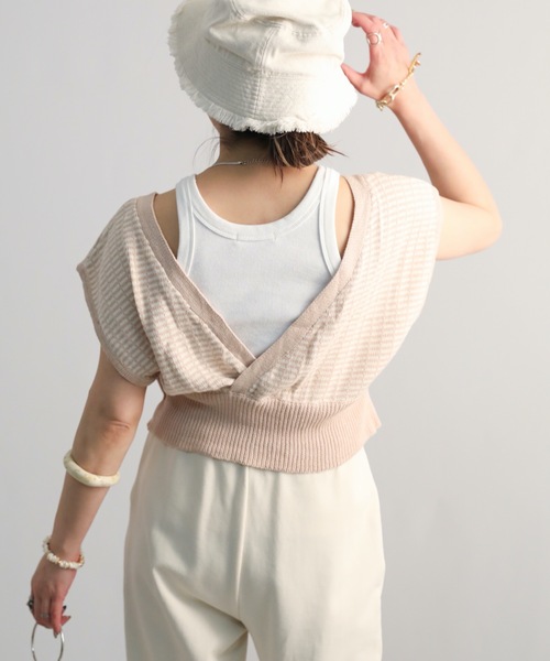 ap retro（アプレトロ）の「ジャガードニットベスト【ZOZO限定アイテム】（ベスト・レディース・ブラック/ライトベージュ/ブルー・FREE）」の18枚目の写真