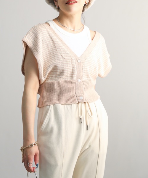 ap retro（アプレトロ）の「ジャガードニットベスト【ZOZO限定アイテム】（ベスト・レディース・ブラック/ライトベージュ/ブルー・FREE）」の15枚目の写真