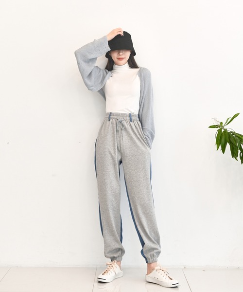 me+em select（ミームセレクト）の「メッシュサマーニットショートカーディガン（カーディガン/ボレロ・レディース・スカイブルー/ブラック/ベージュ/イエロー・FREE）」の4枚目の写真