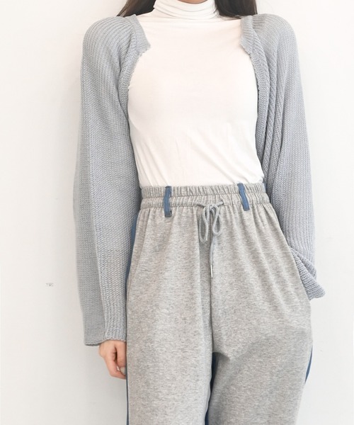 me+em select（ミームセレクト）の「メッシュサマーニットショートカーディガン（カーディガン/ボレロ・レディース・スカイブルー/ブラック/ベージュ/イエロー・FREE）」の22枚目の写真