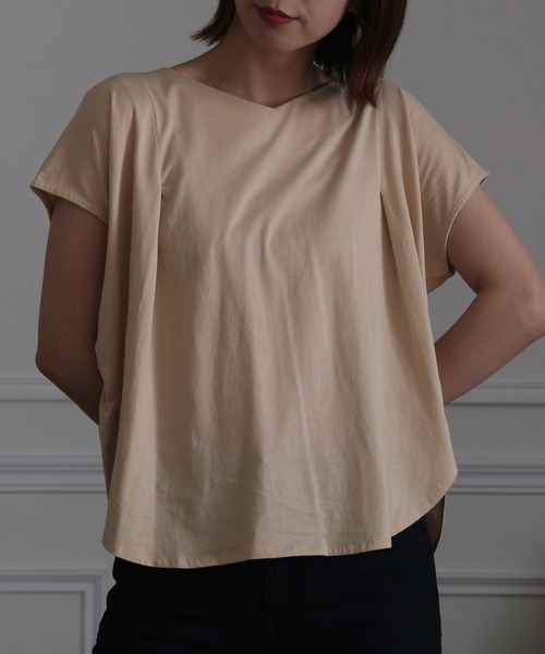 ElegChic(エレグシック)の「2WAYボタンカットソー(Tシャツ/カットソー・レディース・ブラック/ライトベージュ/ホワイト・4L/XL/M)」の13枚目の写真