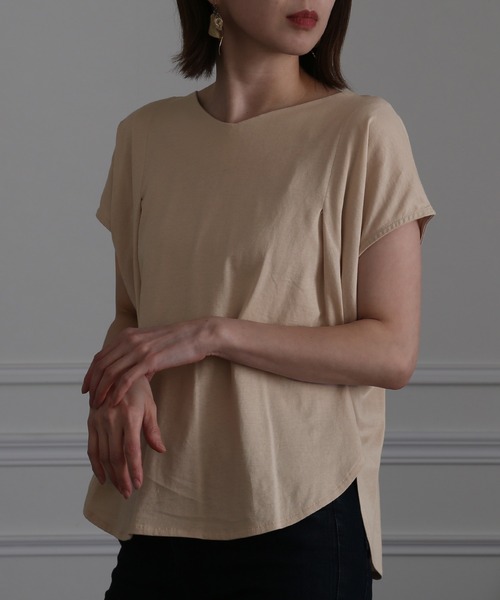 ElegChic(エレグシック)の「2WAYボタンカットソー(Tシャツ/カットソー・レディース・ブラック/ライトベージュ/ホワイト・4L/XL/M)」の15枚目の写真