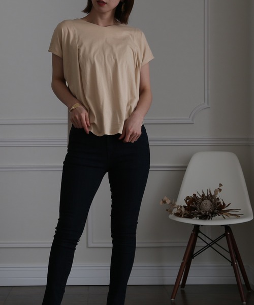 ElegChic(エレグシック)の「2WAYボタンカットソー(Tシャツ/カットソー・レディース・ブラック/ライトベージュ/ホワイト・4L/XL/M)」の17枚目の写真