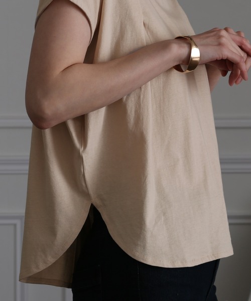 ElegChic(エレグシック)の「2WAYボタンカットソー(Tシャツ/カットソー・レディース・ブラック/ライトベージュ/ホワイト・4L/XL/M)」の19枚目の写真