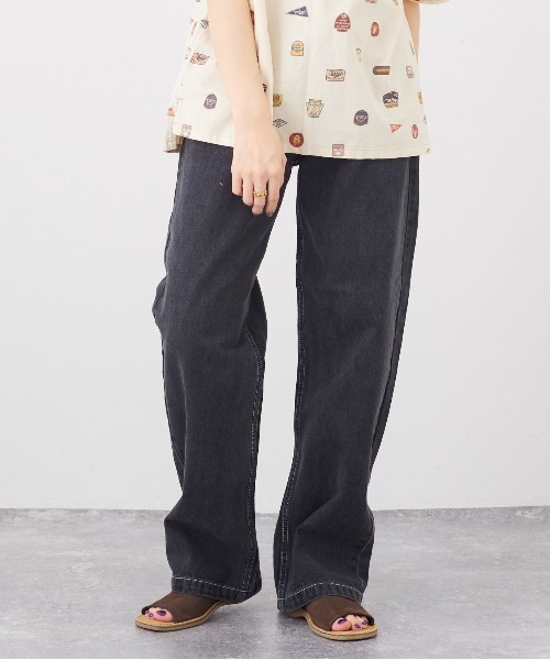 CUBE SUGAR（キューブシュガー）の「デニム 5ポケット パンツ（デニムパンツ・レディース・ブラック/インディゴブルー・S/M）」の2枚目の写真