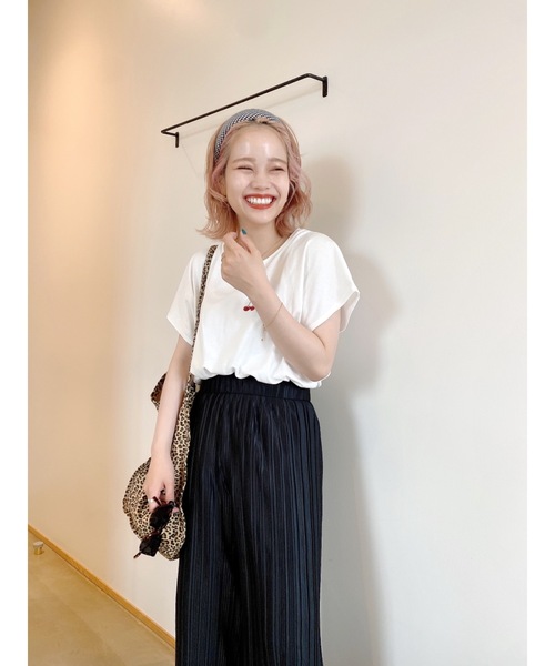 JUMELLE(ジュメロ)の「チェリーT(Tシャツ/カットソー・レディース・ホワイト/ピンク・FREE)」の20枚目の写真