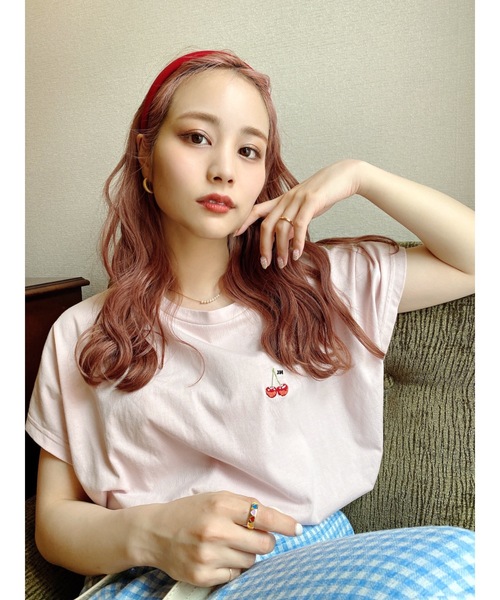 JUMELLE(ジュメロ)の「チェリーT(Tシャツ/カットソー・レディース・ホワイト/ピンク・FREE)」の22枚目の写真