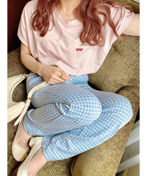 JUMELLE(ジュメロ)の「チェリーT(Tシャツ/カットソー・レディース・ホワイト/ピンク・FREE)」の9枚目の写真