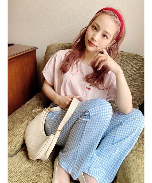 JUMELLE(ジュメロ)の「チェリーT(Tシャツ/カットソー・レディース・ホワイト/ピンク・FREE)」の5枚目の写真