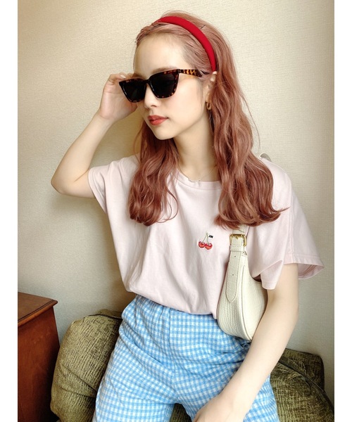 JUMELLE(ジュメロ)の「チェリーT(Tシャツ/カットソー・レディース・ホワイト/ピンク・FREE)」の10枚目の写真