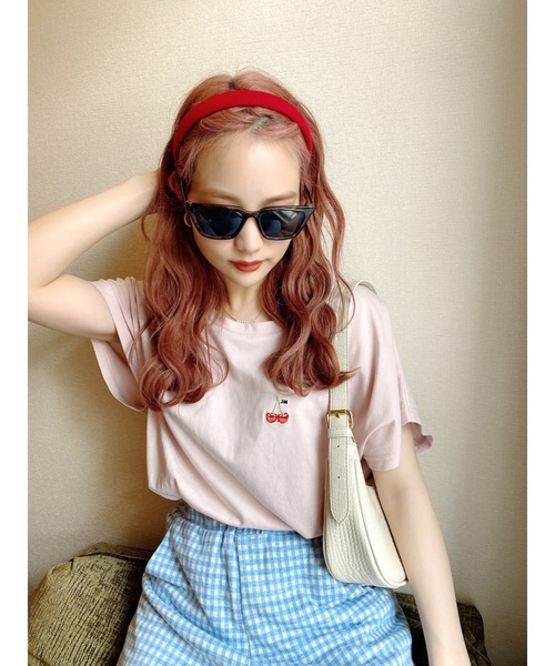 JUMELLE(ジュメロ)の「チェリーT(Tシャツ/カットソー・レディース・ホワイト/ピンク・FREE)」の6枚目の写真