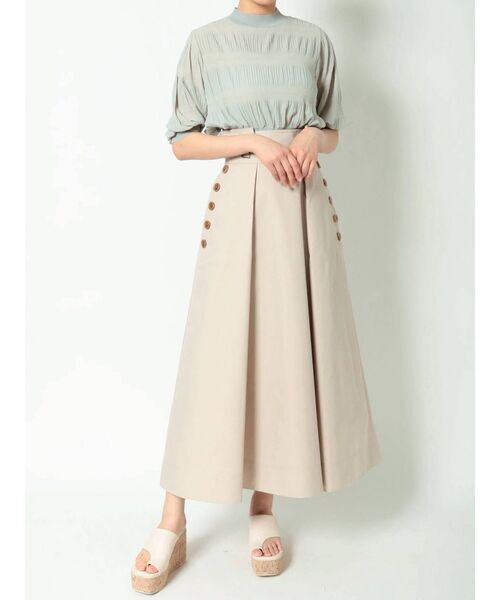 MERCURYDUO（マーキュリーデュオ）の「キャミ付シアーマジョリカプリーツコンパクトニット（ニット/セーター・レディース・ブラック/オフホワイト/ミント・FREE）」の16枚目の写真