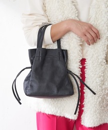 SHENERY | レザー巾着ショルダーバッグ(トートバッグ)